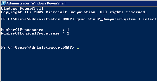 Windows2008R2-PowerShellCPUInfo